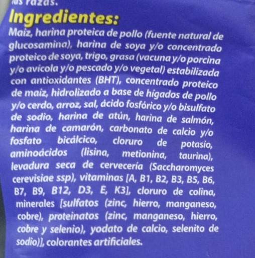 alimento para gato de baja calidad