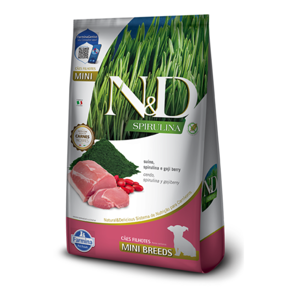 N&D Spirulina Cerdo Cachorro Mini - Imagen 1